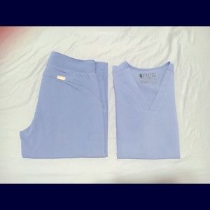 Figs Blue Sky Casma Top and Kade Pant Bundle
